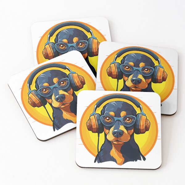 Item preview, DJ Dog Wearing Headphones | Puppy Wearing Headphones designed and sold by CoolHippoQuotes.
