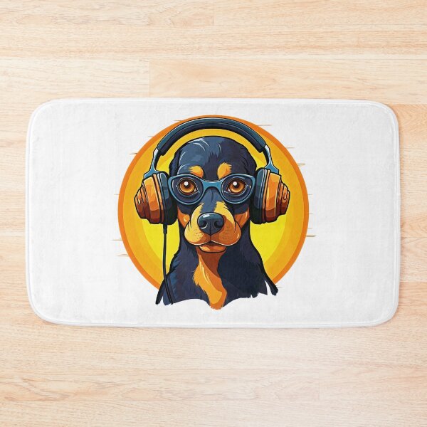 Item preview, DJ Dog Wearing Headphones | Puppy Wearing Headphones designed and sold by CoolHippoQuotes.