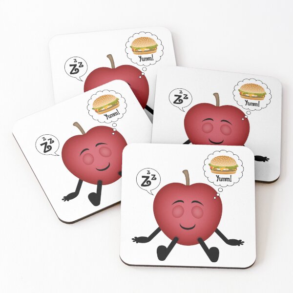 Item preview, Sleeping Fruit Sticker Pack // Humorous Sleeping Fruit Emoji Stickers // Orange, Apple, Strawberry, Pear, Banana designed and sold by Elsy's Art.