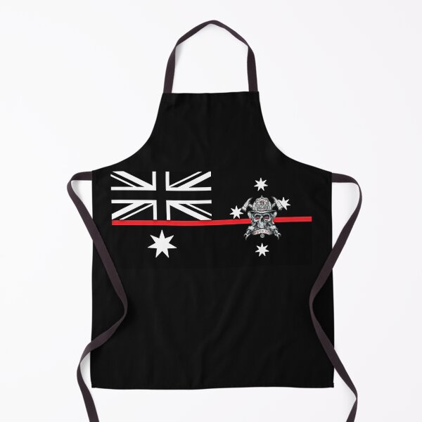 Item preview, Born In Fire Australian Fire Rescue - Thin Red Line Flag -Black & White designed and sold by RENAGADE4LYF.