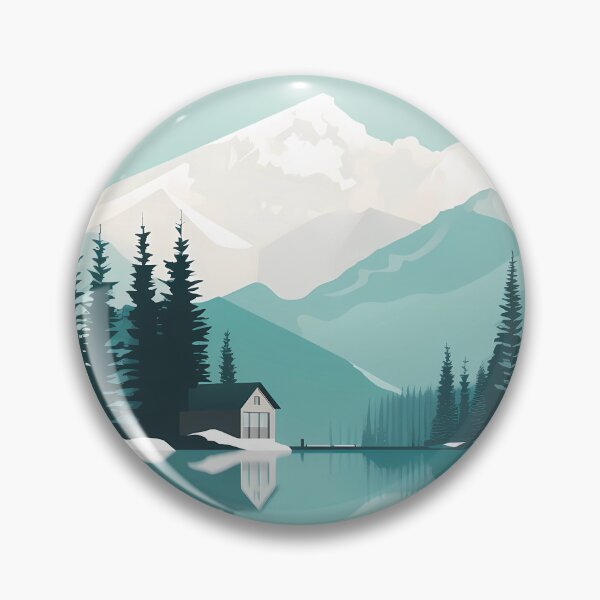 Item preview, Minimalist Blue Mountain Art designed and sold by FrostedPeaks.