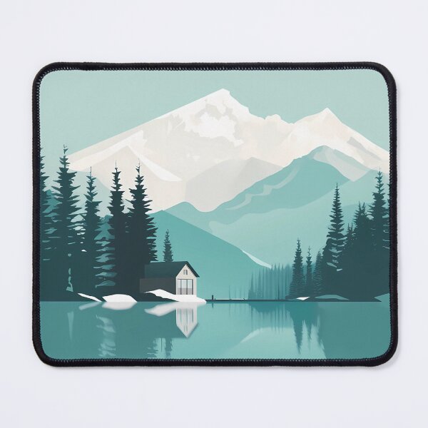 Item preview, Minimalist Blue Mountain Art designed and sold by FrostedPeaks.