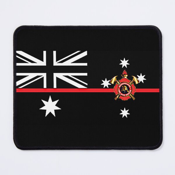 Item preview, New QFS Design Australian Thin Red Line Flag -Black & White designed and sold by RENAGADE4LYF.