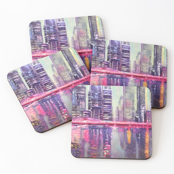 Item preview, Pink Impressionistic Cityscape designed and sold by Miscelenious.