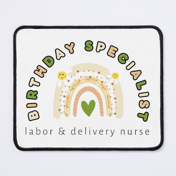 Item preview, Birthday Specialist Rainbow Labor and Delivery Nurse Green designed and sold by maliagnad.