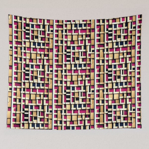 Item preview, Shelfscape Symphony - Magenta Abstract - Book inspired Pattern 17 designed and sold by JoanNinjaHen.
