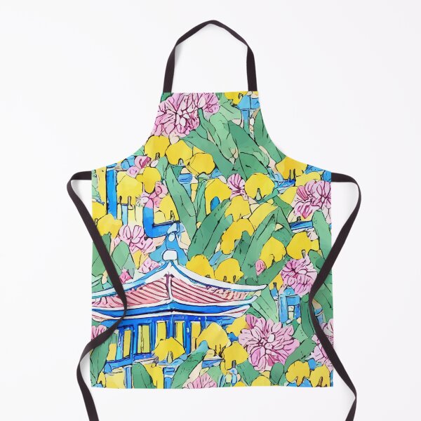 Item preview, Pagodas and daffodils designed and sold by SophieClimaArt.