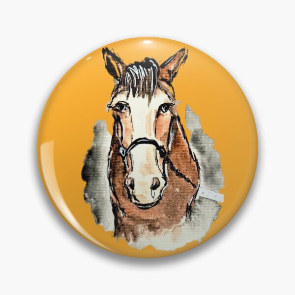 Item preview, Horse with a white blaze, watercolor, fine art designed and sold by janianna.