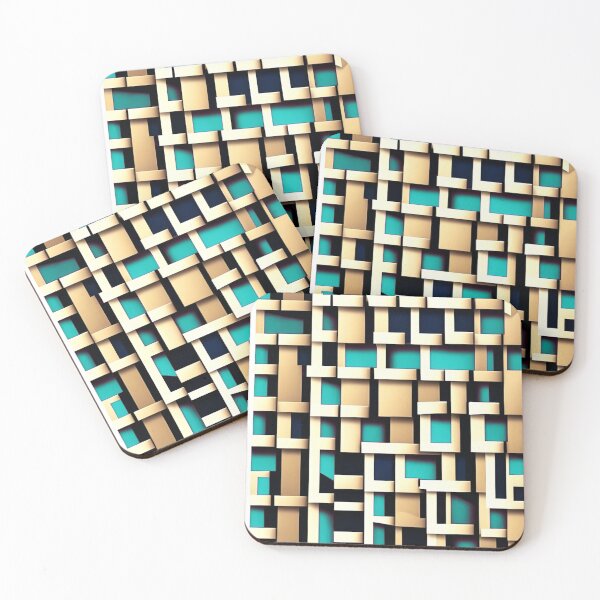 Item preview, Shelfscape Symphony - Cyan Abstract - Book inspired Pattern 17 designed and sold by JoanNinjaHen.