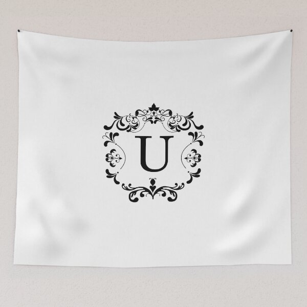 Item preview, Monogram U Retro Elegant Frame designed and sold by simplymonogram.