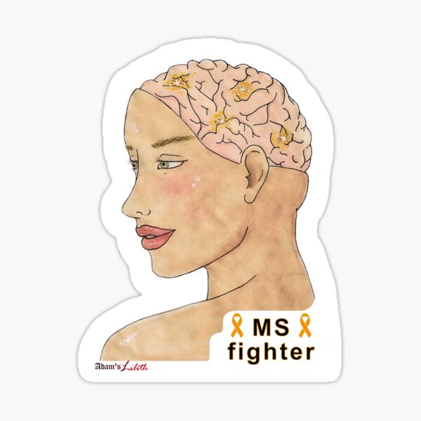 MS Kämpfer! (mit Gloria, die Personifikation von MS) Sticker