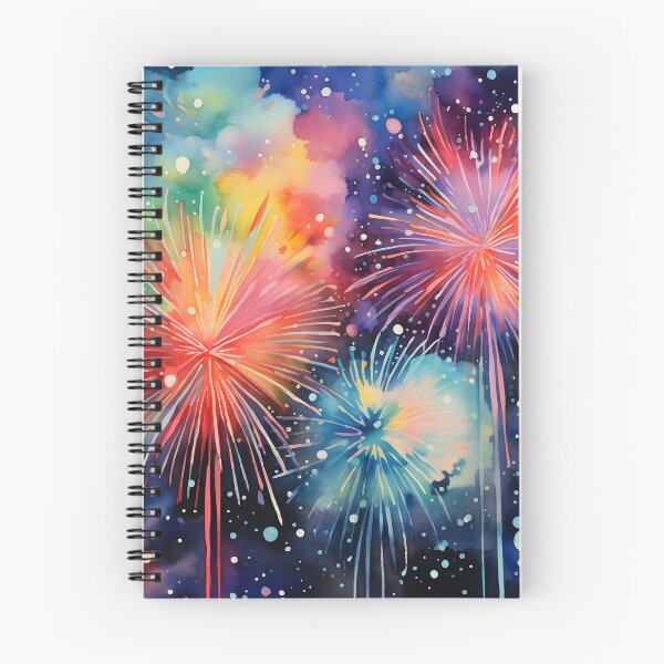 Item preview, Watercolor Fireworks | Vibrant Sky Celebration Art designed and sold by AdventurerPack.
