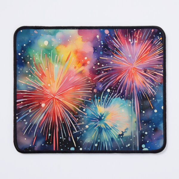 Item preview, Watercolor Fireworks | Vibrant Sky Celebration Art designed and sold by AdventurerPack.