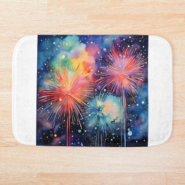 Item preview, Watercolor Fireworks | Vibrant Sky Celebration Art designed and sold by AdventurerPack.