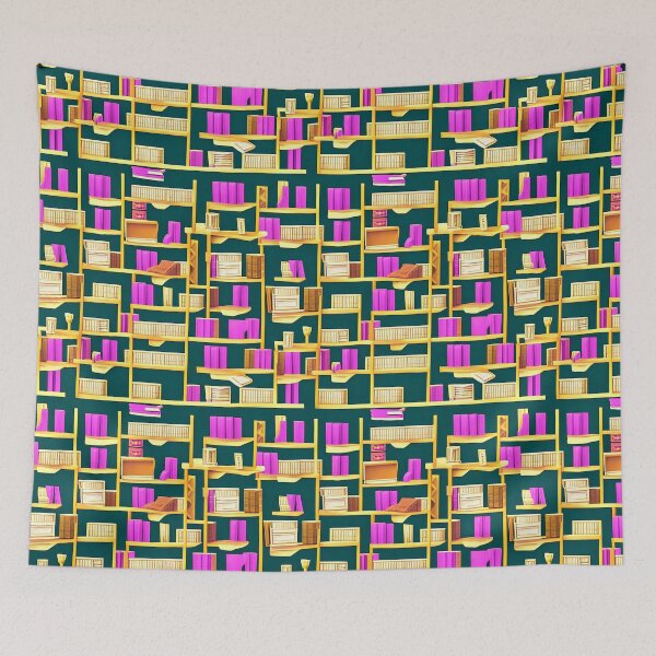 Item preview, Shelfscape Symphony - Purple Books - Book inspired Pattern 3 designed and sold by JoanNinjaHen.
