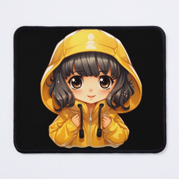 Item preview, Cute girl in rain coat. designed and sold by art-shop-by-Kat.