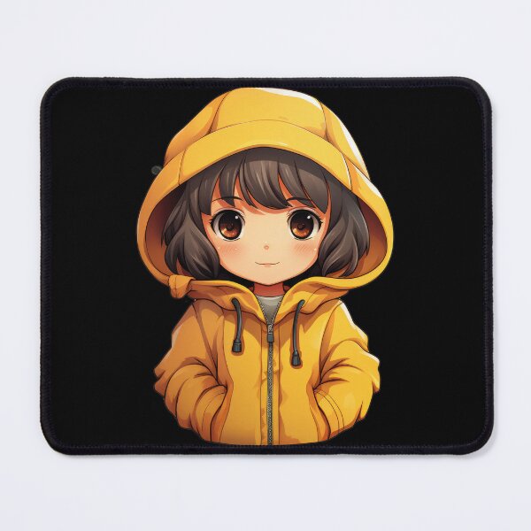 Item preview, Cute girl in rain coat. designed and sold by art-shop-by-Kat.
