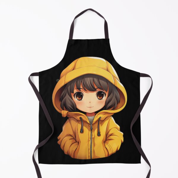 Item preview, Cute girl in rain coat. designed and sold by art-shop-by-Kat.