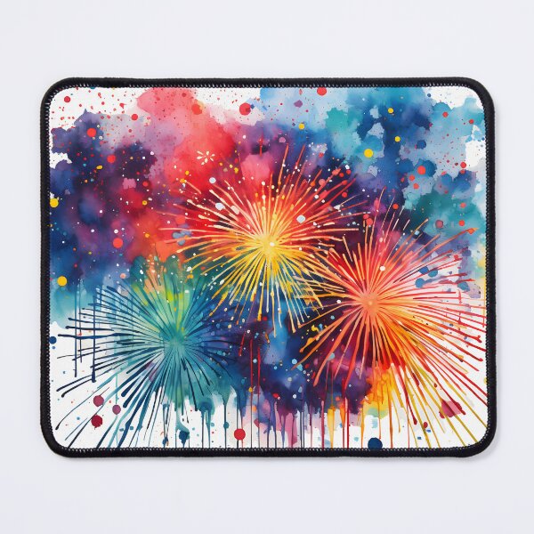 Item preview, Watercolor Fireworks | Vibrant Sky Celebration Art designed and sold by AdventurerPack.