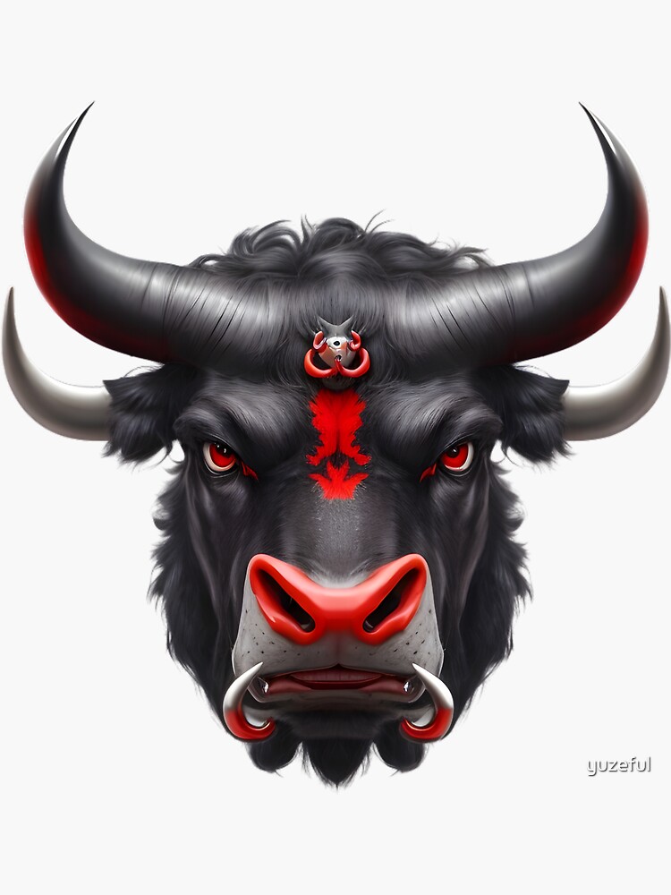 cara de toro enojado