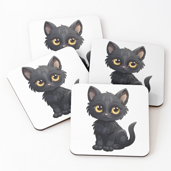 Item preview, Cute black cat. designed and sold by art-shop-by-Kat.