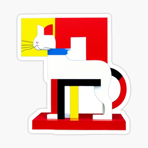 Item preview, Mondrian Style Cat designed and sold by QuixoticOasis.