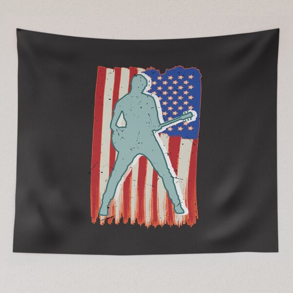 Item preview, Music Festival Guitarist Satue of Liberty Rock American Vintage designed and sold by shaderepublic.