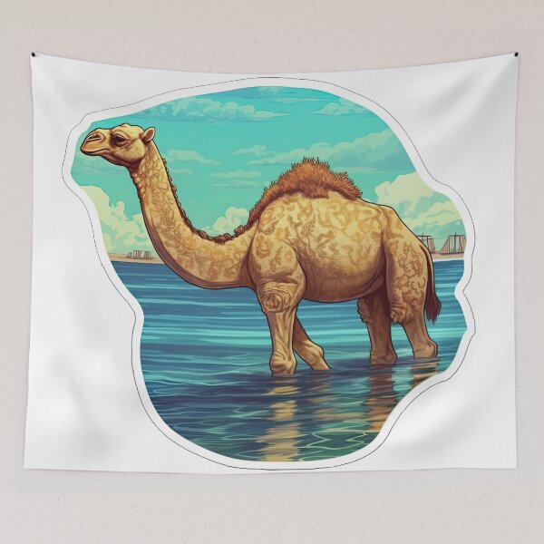 Item preview, Camel painted with hieroglyphs designed and sold by abmkf.