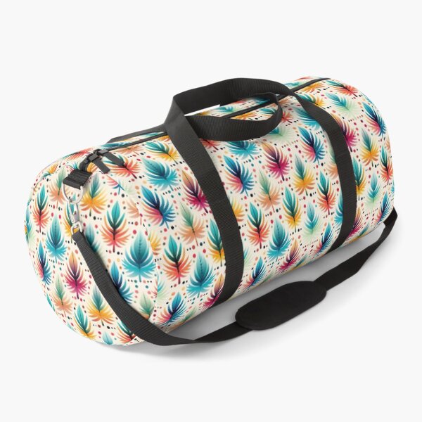 Aperçu de l'œuvre Motif Plume Boho - Plumes colorées créée et vendue par ComerPrintCo.