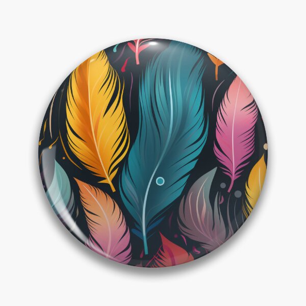 Item preview, Modern Feather pattern - Colorful Feathers designed and sold by ComerPrintCo.