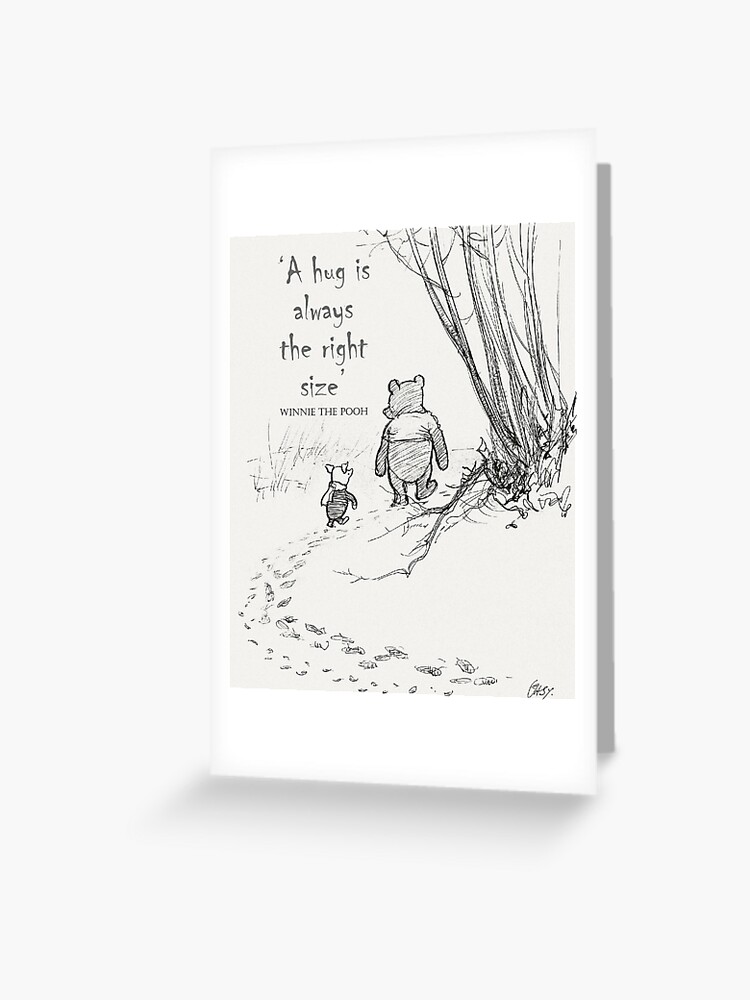 A hug right size WINNIE THE POOH QUOTE Personalised Mug