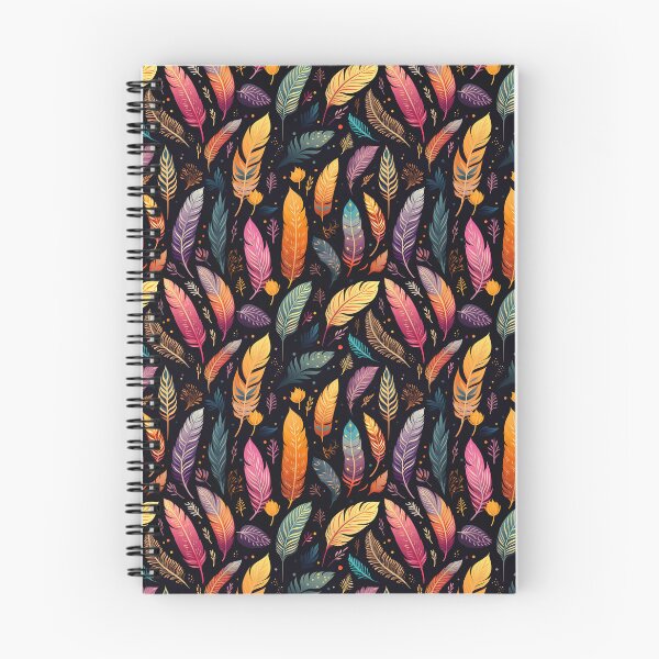 Item preview, Boho Modern Feather pattern - Colorful Feathers designed and sold by ComerPrintCo.