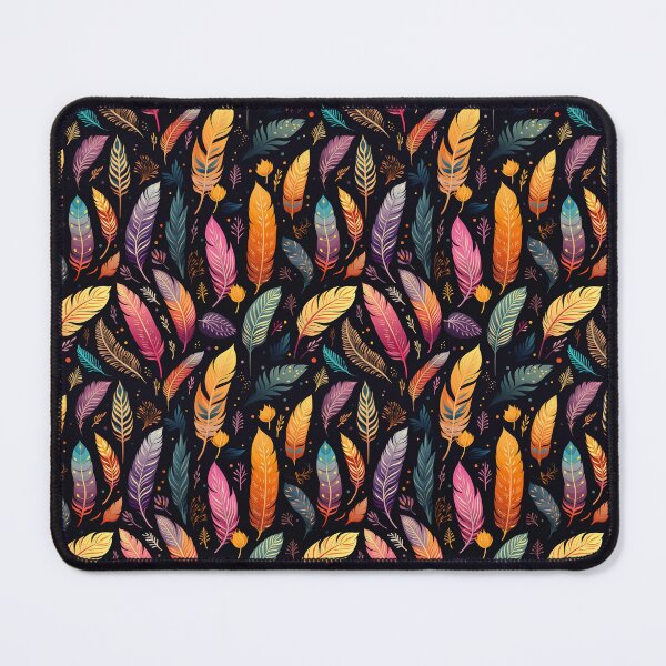 Item preview, Boho Modern Feather pattern - Colorful Feathers designed and sold by ComerPrintCo.