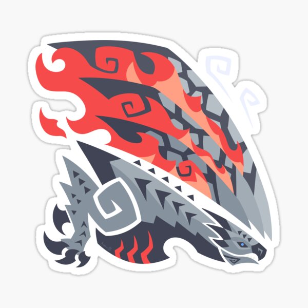 Bloodbath Diablos tribal design - Monster Hunter Sticker for Sale