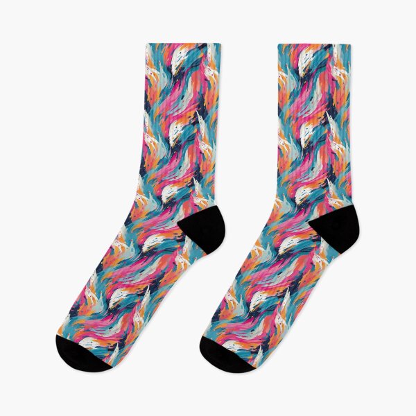 Item preview, Modern Colorful Waves - Psychedelic Waves designed and sold by ComerPrintCo.