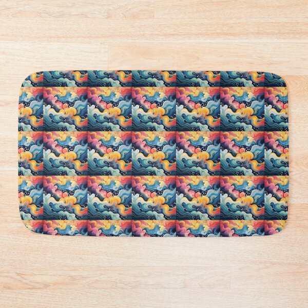 Item preview, Modern Colorful Waves - Psychedelic Waves designed and sold by ComerPrintCo.