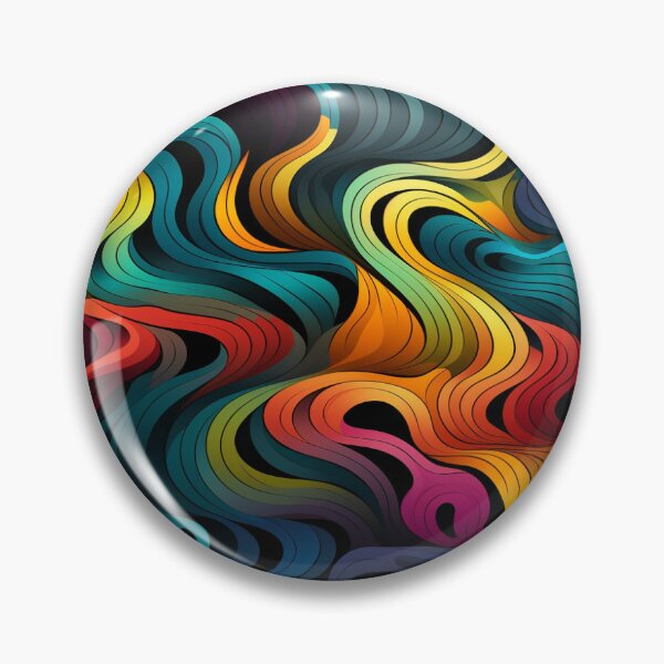 Item preview, Modern Colorful Waves - Psychedelic Waves designed and sold by ComerPrintCo.