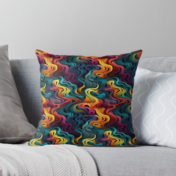 Item preview, Modern Colorful Waves - Psychedelic Waves designed and sold by ComerPrintCo.