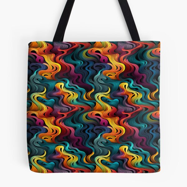 Item preview, Modern Colorful Waves - Psychedelic Waves designed and sold by ComerPrintCo.