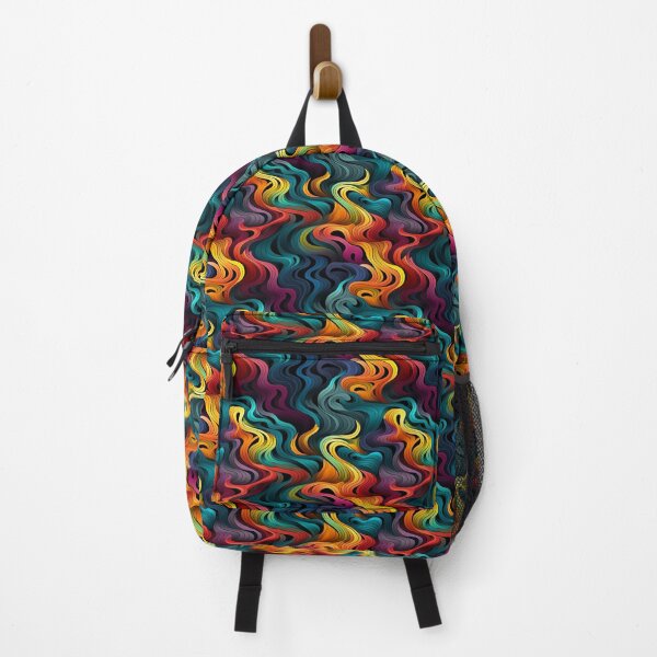 Item preview, Modern Colorful Waves - Psychedelic Waves designed and sold by ComerPrintCo.