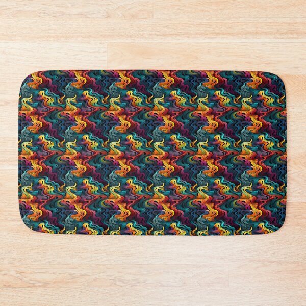 Item preview, Modern Colorful Waves - Psychedelic Waves designed and sold by ComerPrintCo.