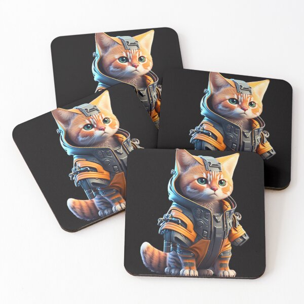 Item preview, Futuristic Feline Warrior: Hyperrealistic Cyberpunk Cat designed and sold by AnubisArtUSA.