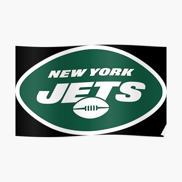 New York Jets Sports Poster, New York JETS Artwork, Jets in front of N –  McQDesign