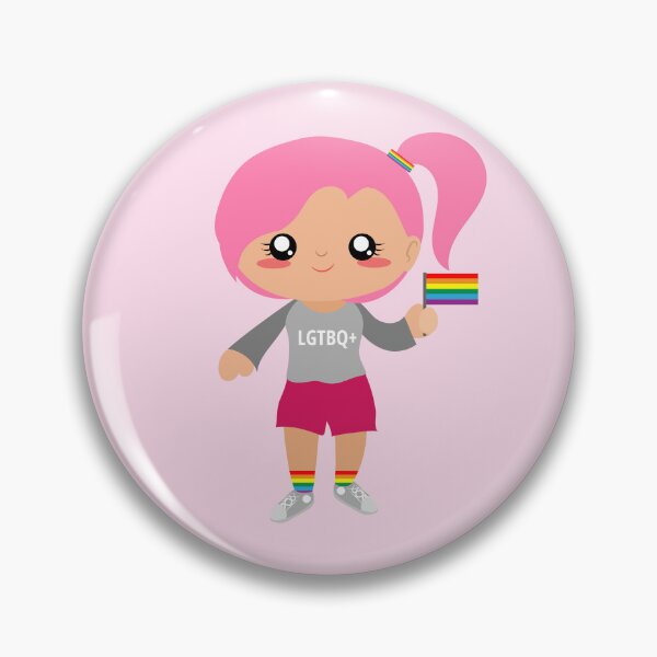 Item preview, Cute girl with pink hair LGBT designed and sold by yessebel.