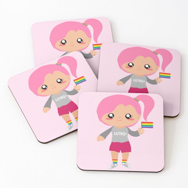 Item preview, Cute girl with pink hair LGBT designed and sold by yessebel.