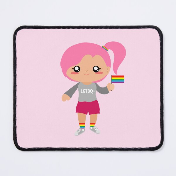Item preview, Cute girl with pink hair LGBT designed and sold by yessebel.