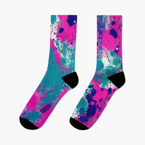 Item preview, Abstract Pink and Blue Paint Splatter Pattern designed and sold by calibrit.