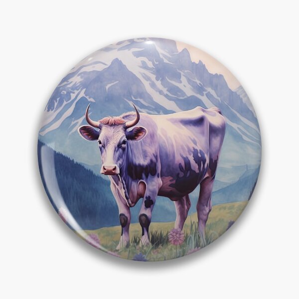 Item preview, Purple cow with flowers designed and sold by abmkf.