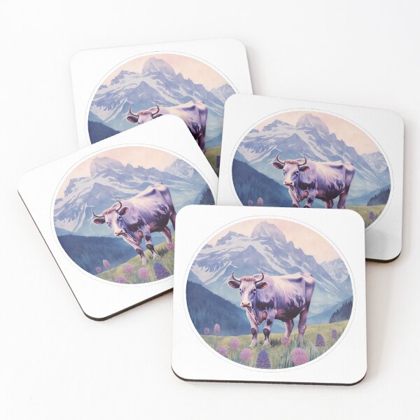 Item preview, Purple cow with flowers designed and sold by abmkf.