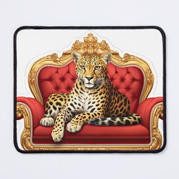 Item preview, Luxury cheetah on the red sofa designed and sold by abmkf.